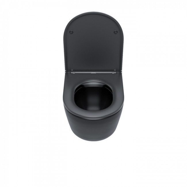 Комплект 2в1: подвесной унитаз и биде, чёрный матовый, Blanco, IDDIS, (BLAR3BMi73)