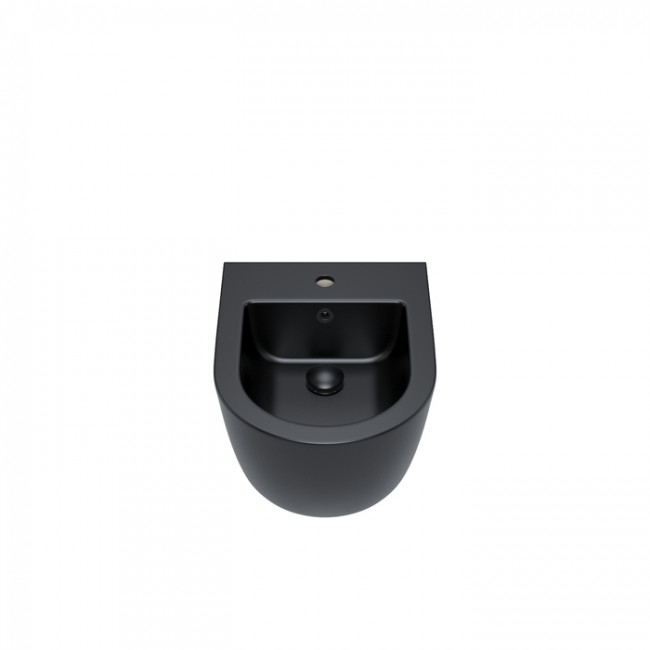 Комплект 2в1: подвесной унитаз и биде, чёрный матовый, Blanco, IDDIS, (BLAR3BMi73)