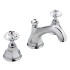 Nicolazzi Teide Смеситель для раковины на 3 отверствия, с донным клапаном, ручки Crystal handle, цвет: хром