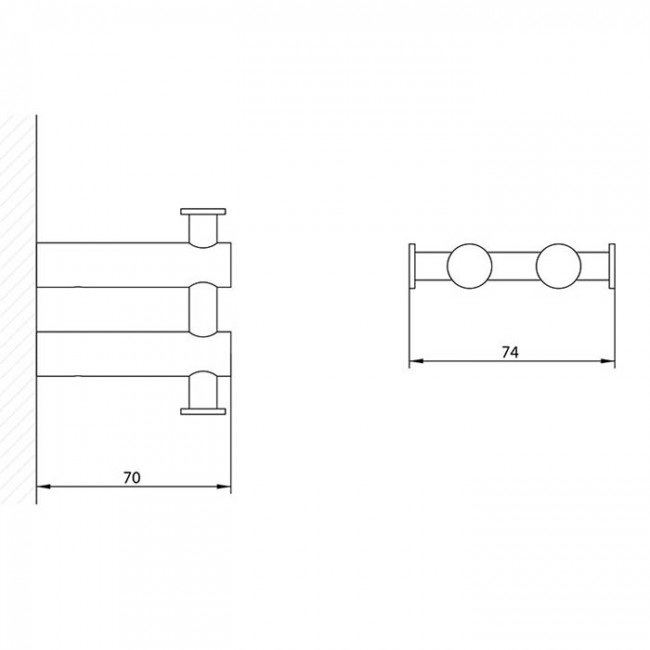 Bongio T Mix Крючок подвесной, цвет: золото 24к.
