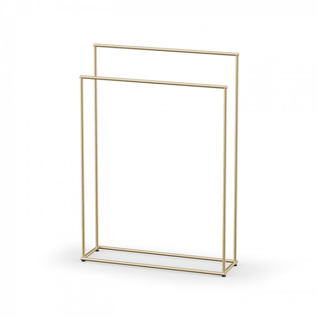 Decor Walther Mikado Полотенцедержатель 86см., напольный, двойной, цвет: латуный матовый