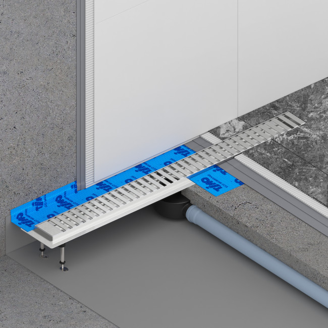 Душевой лоток TIMO Drain System 700 с вставкой "lines", Сатин (DS230107/01)