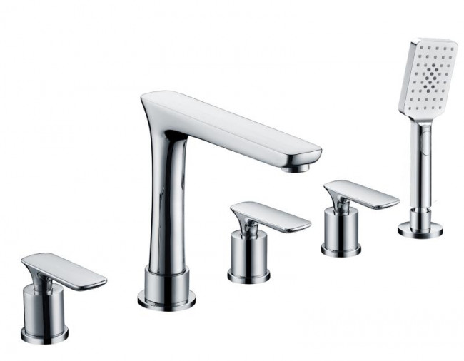 AltroBagno Смеситель для ванны на 5 отверстий Aperto 020102 Cr AltroBagno Смеситель для ванны на 5 отверстий Aperto 020102 Cr