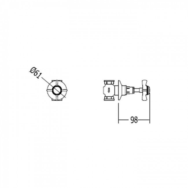 Devon&Devon Coventry Кран запорный, цвет: хром