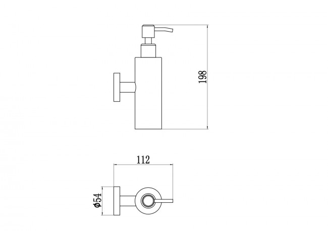 Дозатор для жидкого мыла настенный Savol (S-005631C-1)