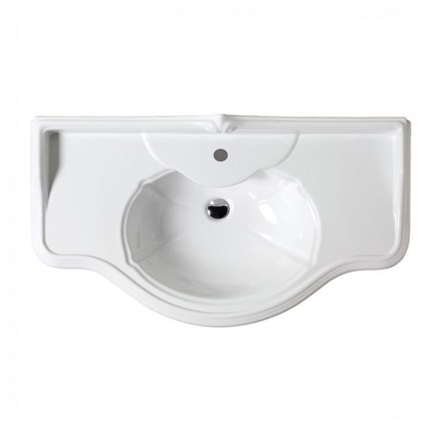 AZZURRA JUBILAEUM Раковина со спинкой 112х62 см, 1 отв., подвесная, цвет: белый AZZURRA JUBILAEUM Раковина со спинкой 112х62 см, 1 отв., подвесная, цвет: белый