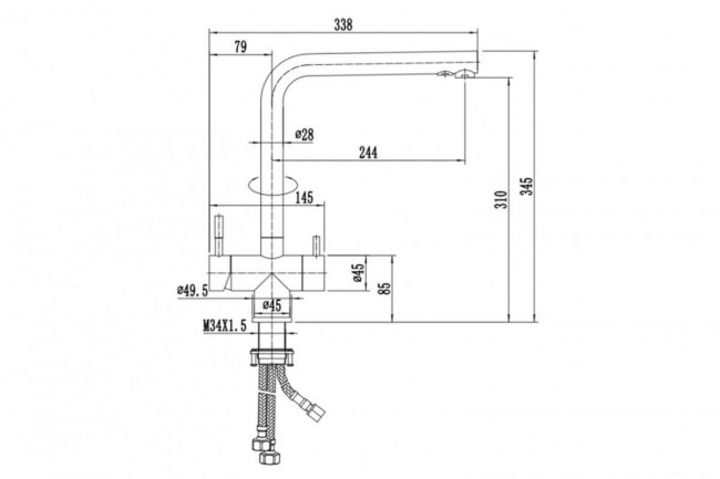 Смеситель для кухни Zorg SZR-2020 BR/ GRAFIT Смеситель для кухни Zorg SZR-2020 BR/ GRAFIT