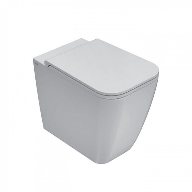 Globo Stone Унитаз 56х36см., напольный, с системой скрытого крепежа, слив универсальный, цвет: белый