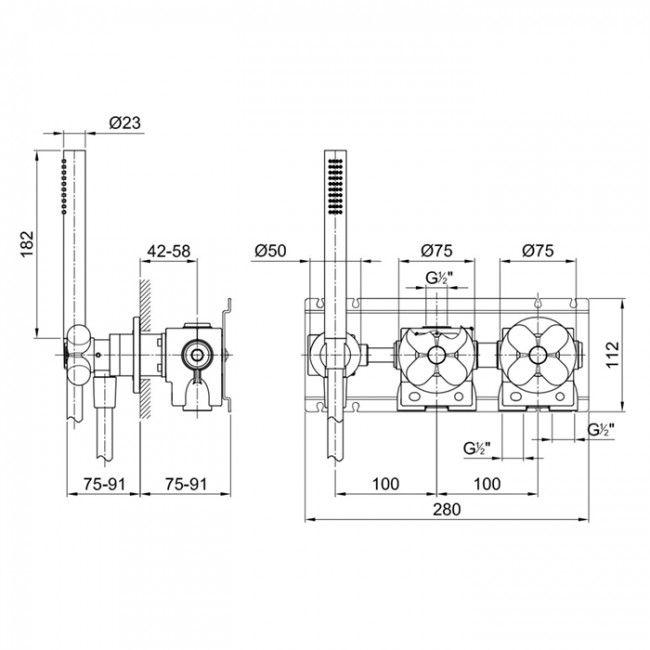 Fantini I Balocchi Смеситель для ванны/душа, встраиваемый, цвет: белый матовый
