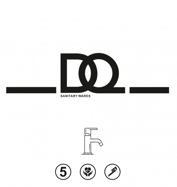 Смеситель для раковины высокий DQ Düsseldorf графит (DA1722006)