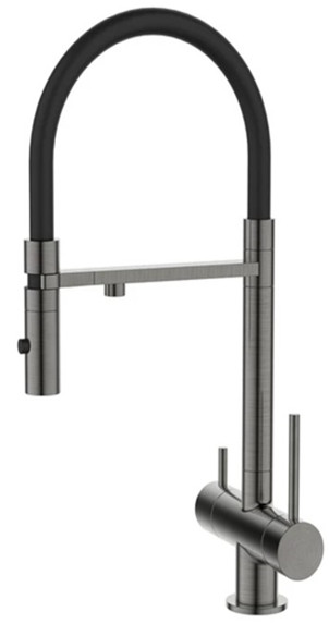 Смеситель для кухонной мойки DQ с фильтром графит (DA1462506Grey) Смеситель для кухонной мойки DQ с фильтром графит (DA1462506Grey)