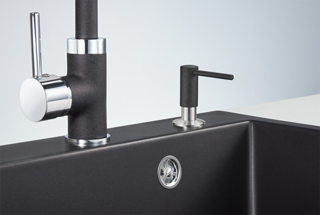 Дозатор для кухонной мойки GRANULA (018 D, ШВАРЦ (чёрный металлик))