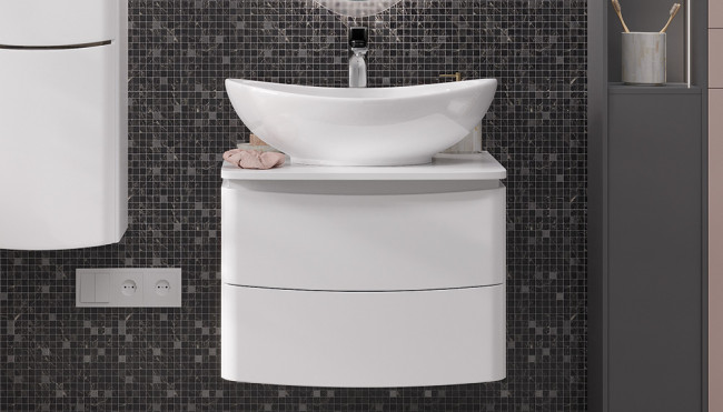 Тумба под раковину Velvex Luna 600-0-2 со столешницей навесная белый (tp.LUN.60.2Y) Тумба под раковину Velvex Luna 600-0-2 со столешницей навесная белый (tp.LUN.60.2Y)