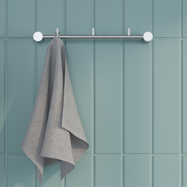 Планка на 3 крючка IDDIS Petite нержавеющая сталь, хром матовый (PETSSS3i41)