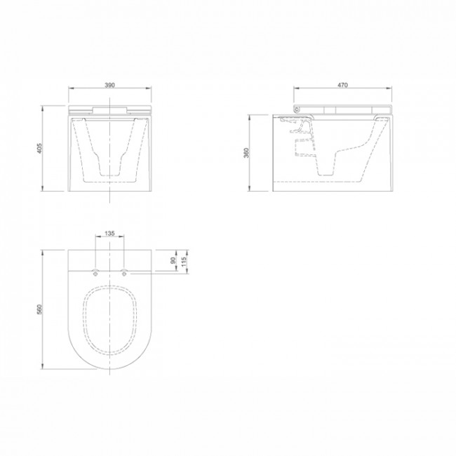 KNIEF Moon унитаз подвесной безободковый  59х39х36 см, с подсветкой ,  цвет: белый матовый