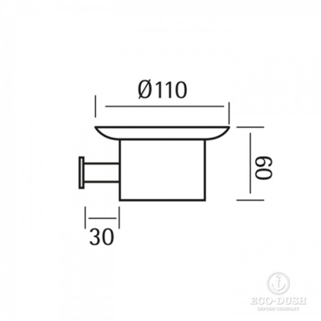 Cisal Xion Мыльница подвесная, цвет: матовое стекло/нержавеющая сталь
