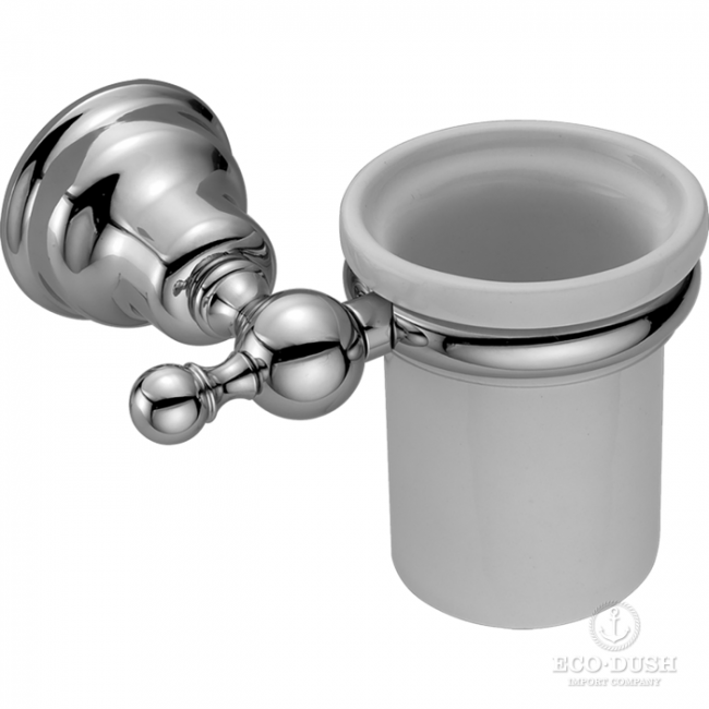 CISAL Arcana Стакан подвесной керамический, цвет: белый/хром