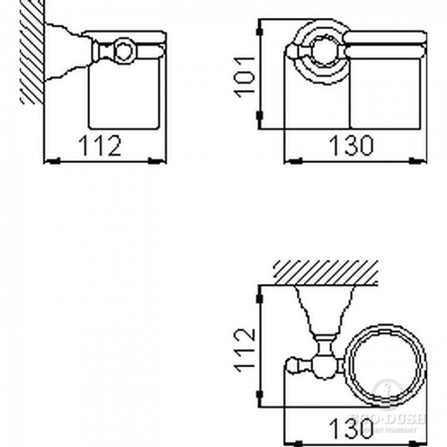 CISAL Arcana Стакан подвесной керамический, цвет: белый/хром
