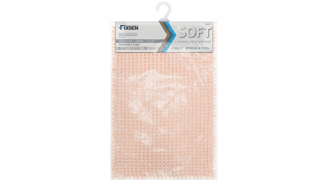 Коврик для ванной Fixsen Soft, розовый, 1-ый (40х60 см), (FX-4001B)