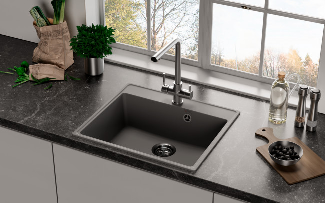 Мойка ULGRAN Quartz уголь (Forte 580-07) Мойка ULGRAN Quartz уголь (Forte 580-07)