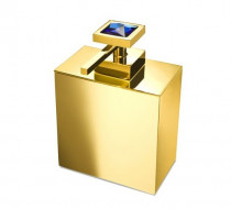 Дозатор для жидкого мыла Windisch Moonlight Square Gold Swarovski 90501OA (blue)