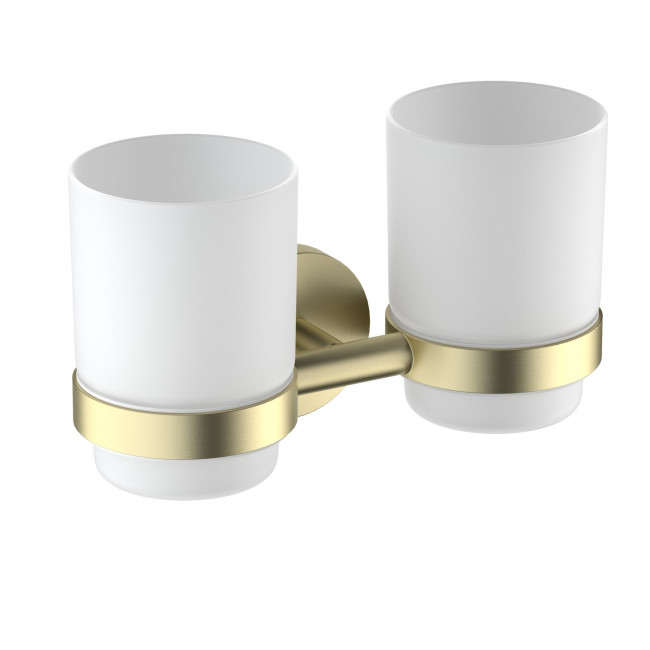 Стакан для зубных щеток двойной Timo Saona золото матовое (13034/17) Стакан для зубных щеток двойной Timo Saona золото матовое (13034/17)