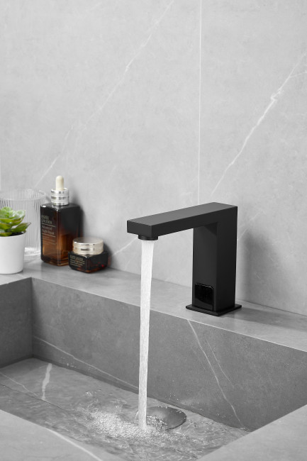 Смеситель для раковины HAIBA сенсорный черный (HB524-7) Смеситель для раковины HAIBA сенсорный черный (HB524-7)