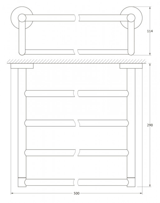 Полка для полотенец со штангой 50 см Artwelle Harmonie HAR 032