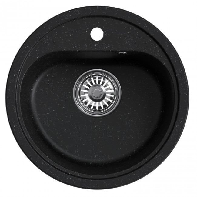 Мойкa MIXLINE круглая черная 440мм (551809) Мойкa MIXLINE круглая черная 440мм (551809)