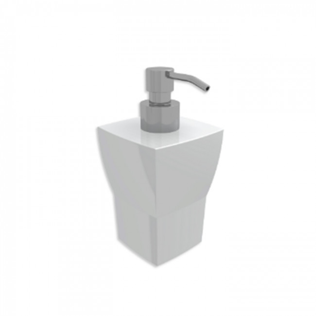 Bertocci Grace Дозатор для жидкого мыла, керамический, цвет: белый/хром Bertocci Grace Дозатор для жидкого мыла, керамический, цвет: белый/хром