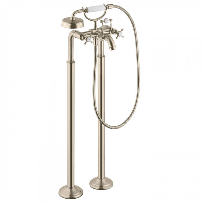 Axor Montreux Смеситель для ванны, напольный, на 2 отв., внешняя часть, цвет: никель шлифованный