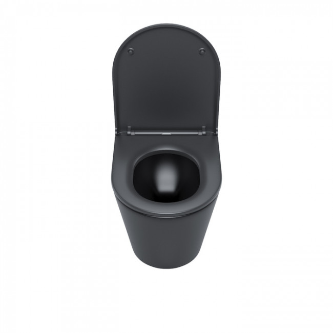 Комплект 2в1: подвесной унитаз и биде, чёрный матовый, Calipso, IDDIS, (CALR3BMi73)