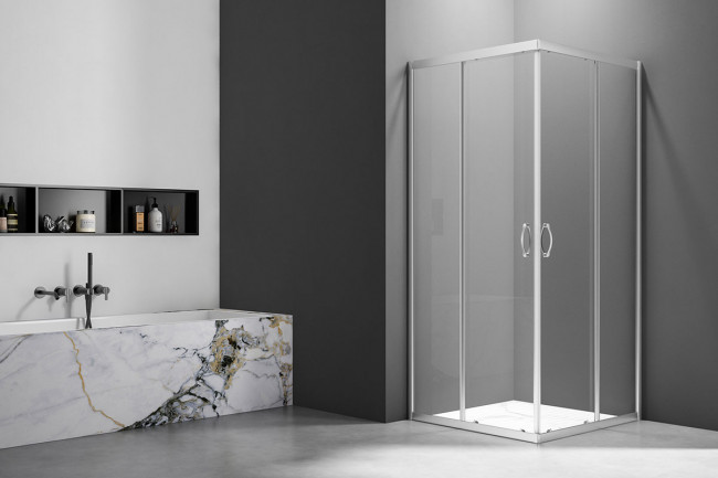 Душевой угол Veconi Rovigo RV101-90-01-C5, 900x900x1900, хром, прозрачное Душевой угол Veconi Rovigo RV101-90-01-C5, 900x900x1900, хром, прозрачное