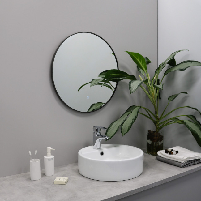 Зеркало FIXSEN с подсветкой LED круглое 80х80 см графит (FX-1080F) Зеркало FIXSEN с подсветкой LED круглое 80х80 см графит (FX-1080F)