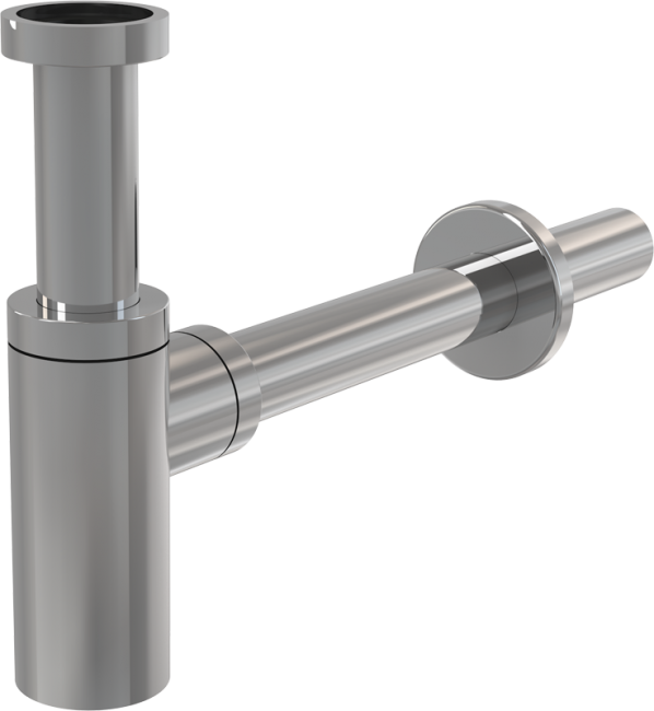 Alcaplast A400 Сифон для умывальника DN32 DESIGN цельнометаллический, круглый