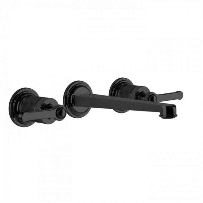 Gessi Venti20 Смеситель для раковины настенный, встраиваемый, двухвентильный, излив 201 мм., внешняя часть, цвет: черный матовый Gessi Venti20 Смеситель для раковины настенный, встраиваемый, двухвентильный, излив 201 мм., внешняя часть, цвет: черный матовый