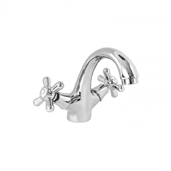 Смеситель Славен для умывальника с литым изливом (СЛ-ДВ-О10)