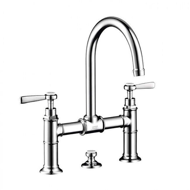 Axor Montreux, Смеситель для раковины 220,с двумя рычаговыми рукоятками, с донным клапаном, цвет: хром