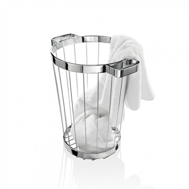 Decor Walther DW 222 Корзина для полотенец/белья 27x39.5см, напольная, цвет: хром Decor Walther DW 222 Корзина для полотенец/белья 27x39.5см, напольная, цвет: хром