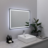 Зеркало FIXSEN с подсветкой LED прямоугольное 80х60 см черное (FX-2080B)