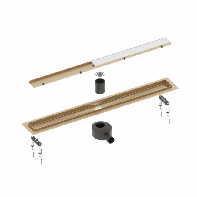 Душевой лоток TIMO Drain System 700 с двусторонней панелью "plate" под плитку, Хром (DS230207/00)