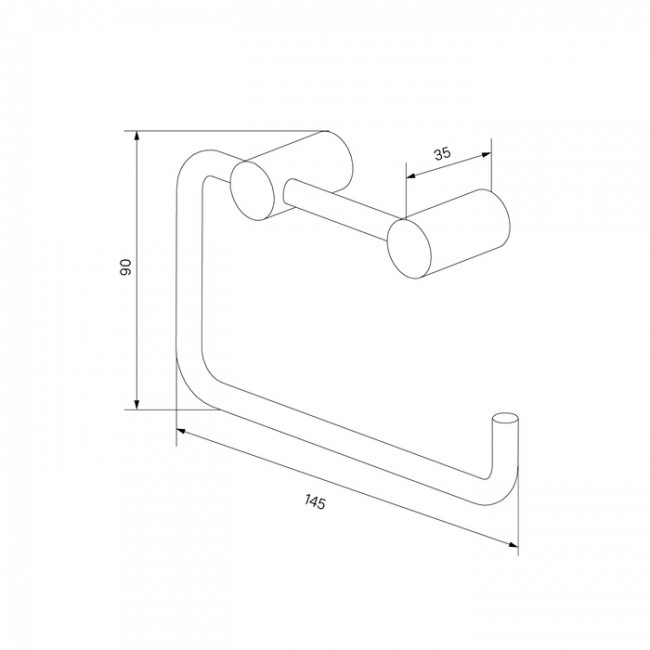 Держатель для туалетной бумаги без крышки IDDIS Petite, матовое золото (PETG000i43)