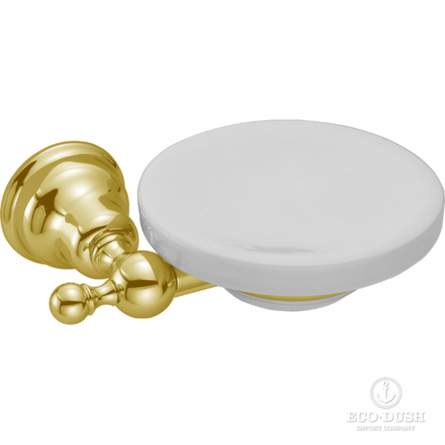 HUBER Croisette Мыльница подвесная, цвет: золото/керамика