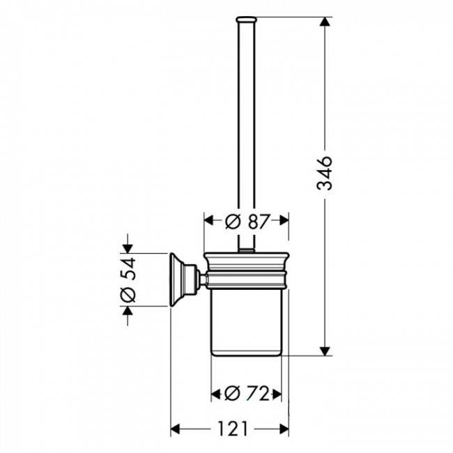 Axor Montreux Ершик?, подвесной монтаж, цвет: полированное золото Axor Montreux Ершик?, подвесной монтаж, цвет: полированное золото