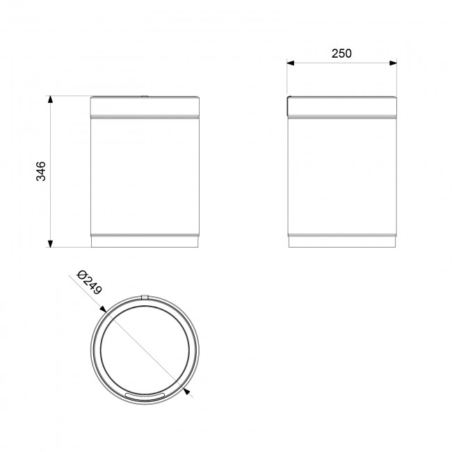 Ведро мусорное сенсорное Timo Saona черное золото (13100/18) Ведро мусорное сенсорное Timo Saona черное золото (13100/18)