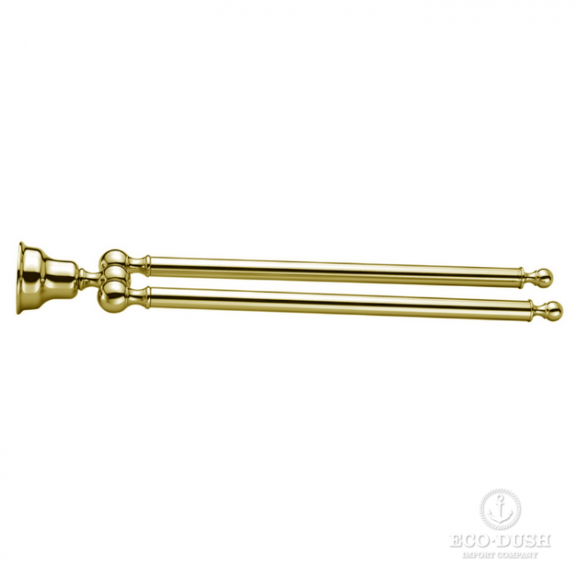 HUBER Croisette Полотенцедержатель двойной 38.6см, цвет: золото HUBER Croisette Полотенцедержатель двойной 38.6см, цвет: золото