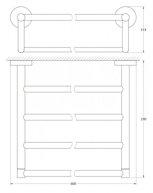 Полка для полотенец со штангой 60 см Artwelle Harmonie HAR 033