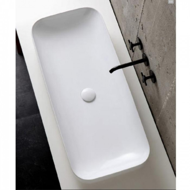 AZZURRA ELEGANCE Раковина 90x40 см, без отв., цвет: белый