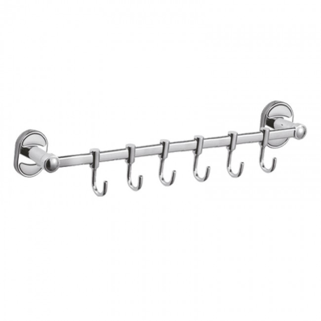 Планка с крючками для полотенец Haiba хром (HB1915-6) Планка с крючками для полотенец Haiba хром (HB1915-6)