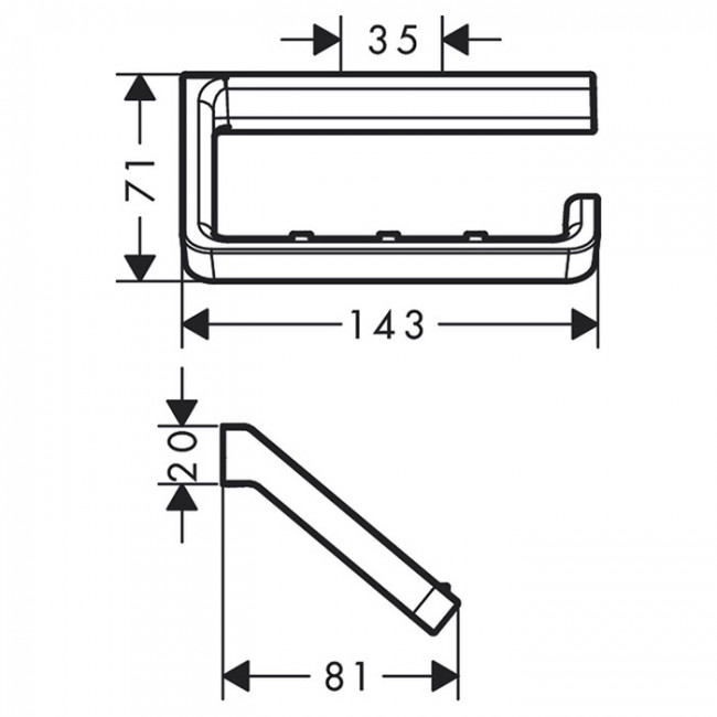 Axor Universal Держатель для туалетной бумаги без крышки, подвесной, цвет: хром